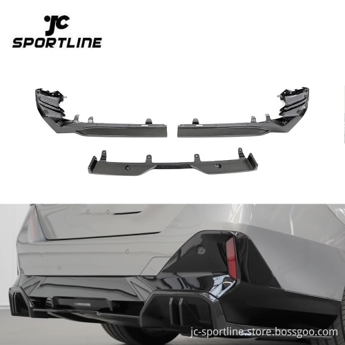 Pre-preg Carbon Fiber M60 Rear Bumper Diffuser for BMW 5 Series G60 M Sport xDrive Electric 2024